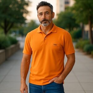 Orvis Bright Orange Polo Shirt